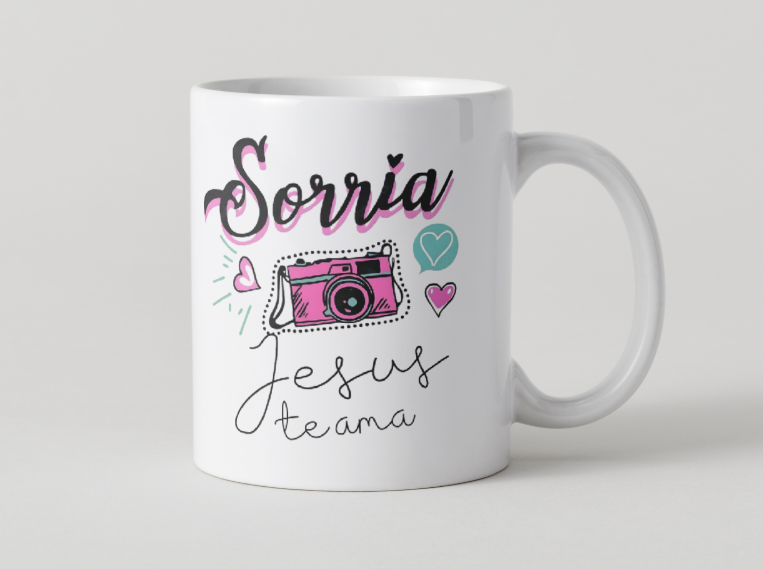 Tazas Sorria Jesus te ama